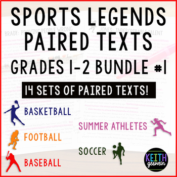 Preview of Paired Texts Bundle #1 (Grades 1-2): Paired Texts About Famous Athletes