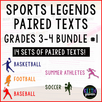 Preview of Paired Texts Bundle #1 (Grades 3-4): Paired Texts About Famous Athletes