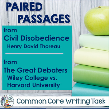 Preview of Paired Texts - Civil Disobedience and The Great Debaters - Essay Writing Lesson