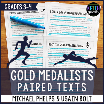 Preview of Paired Texts: Michael Phelps and Usain Bolt (Grades 3-4)