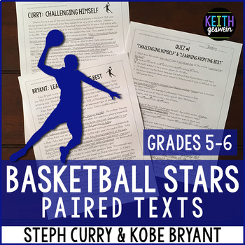 Preview of Basketball Paired Texts: Steph Curry and Kobe Bryant: (Grades 5-6)