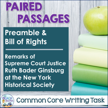 Preview of Paired Texts - Preamble, Bill of Rights, Speech by Ruth Bader Ginsburg