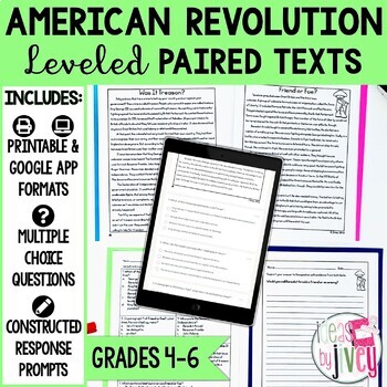Preview of Paired Texts [Print & Digital]: American Revolution Grades 4-6 