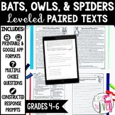 Paired Texts [Print & Digital]: Bats, Owls, & Spiders for 