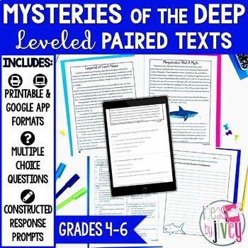 Preview of Paired Texts [Print & Digital]: Mysteries of the Deep Grades 4-6
