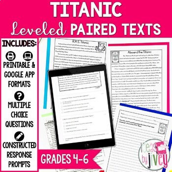 Preview of Paired Texts [Print & Digital]: Titanic Grades 4-6