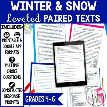 Preview of Paired Texts [Print & Digital]: Winter and Snow Grades 4-6