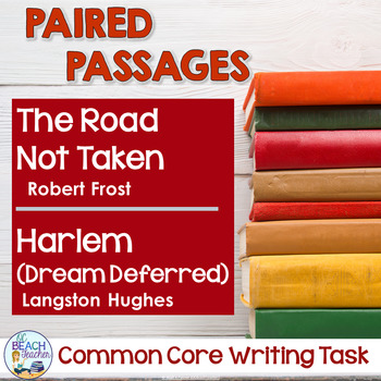 Preview of Paired Texts - Road Not Taken and Harlem (Dream Deferred) - Essay Writing