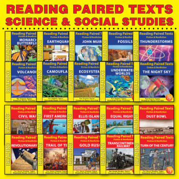 Preview of Paired Texts Science & Social Studies BUNDLE - Fiction/Nonfiction - Activities