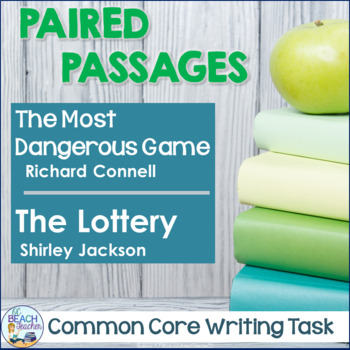Preview of Paired Texts Lesson with Short Stories - The Most Dangerous Game and The Lottery