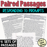 Paired Texts Passages with Writing Prompts | PDF and Digital |