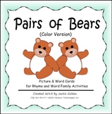 Pairs of Bears: Picture & Word Cards for Rhyme & Word Fami