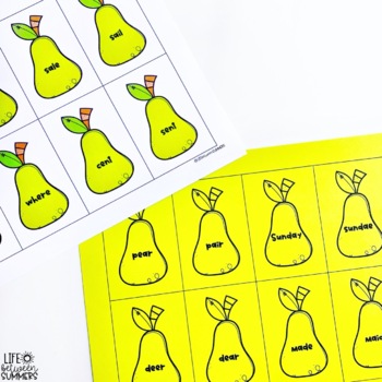 Pairs of Pears Homophone Activities by Life Between Summers | TpT