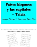 Hispanic Countries and Capitals (+ trivia): Game Card Set 
