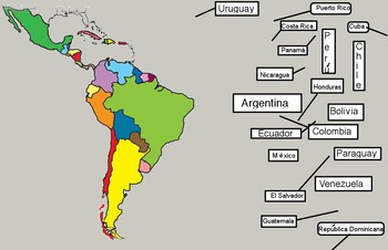 Preview of Latin American Countries and Capitals  Interactive Promethean Board Activity