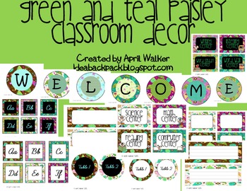 Preview of Paisley Classroom Decor