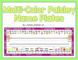 Paisley Name Plates