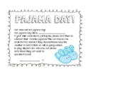 Pajama Day Note To Parents