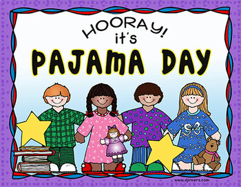 Pajama Kids Clip Art and Pajama Day Poster by DJ Inkers | TPT