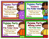 Pajama Party Basic Skills File Folder Game Set