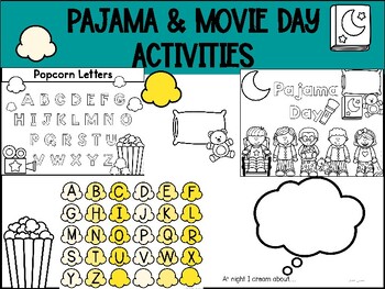 Preview of Pajama and Movie Day Activities