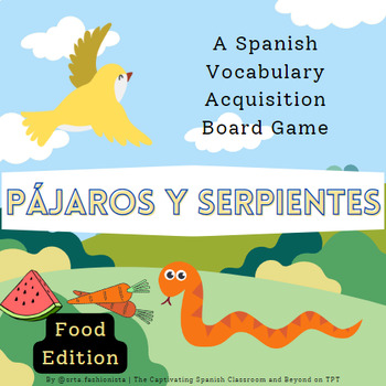 Preview of Pájaros y Serpientes: Spanish Food Vocabulary Board Game & Quizlet