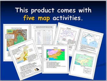 Preview of Pakistan Map Activities with Internet Activities