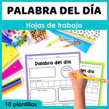 Preview of Palabra del día | Plantillas | Vocabulario - Word of the Day Templates (Spanish)