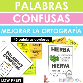 Preview of Palabras Confusas - Spanish Commonly Misspelled Words - Homophones List