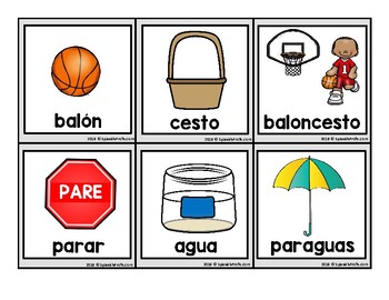 Palabras compuestas (Compound Words in Spanish Picture Cards) by ...