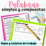 Palabras simples y compuestas Hojas de trabajo - Spanish S