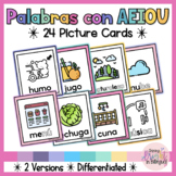 Palabras con AEIOU Picture Cards