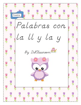 Preview of Palabras con y,ll