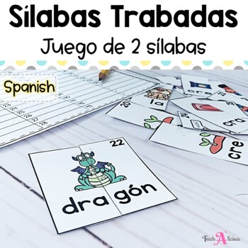Preview of Palabras de 2 Sílabas Trabadas en Rompecabezas | Spanish Syllable Blend Puzzles