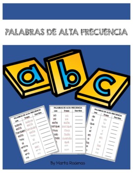 Preview of Palabras de Alta Frecuencia - High Frequency Words in Spanish
