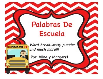 Preview of Palabras de Escuela/ School Themed Unit