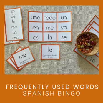 Preview of Spanish High Frequency Words Bingo Game