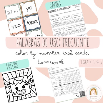 Preview of Palabras de uso frecuente /alta frecuencia/ high frequency words/ halloween