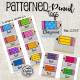 Pencil Tags for Name Badge Tags | Name Tags | Cubby Tags