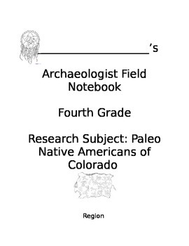 Preview of Paleo Native Americans of Colorado Field Notebook
