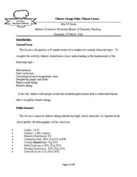 Preview of Paleoclimates & Climate Change