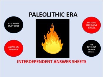 Preview of Paleolithic Era: Interdependent Answer Sheets Activity
