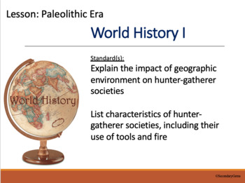Preview of Paleolithic Era PowerPoint, Notes, and Assessment