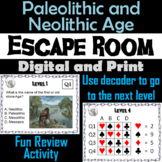 Paleolithic and Neolithic Age Activity Escape Room (Stone Age)