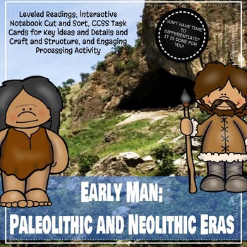 Preview of Paleolithic and Neolithic Leveled Readings and Interactive Notebook Activities