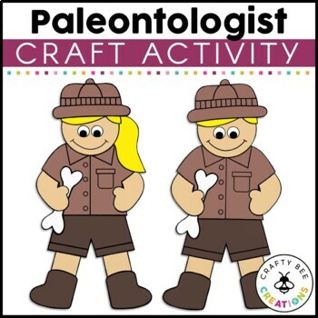 Preview of Paleontologist Craft Activity Dinosaur Theme Day Activities Bulletin Board Art