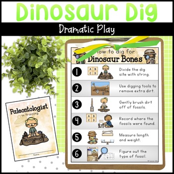 Preview of Paleontologist & Dinosaur Dig Dramatic Play Dinosaur Activities