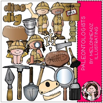 Preview of Paleontologists clip art - COMBO PACK - by Melonheadz