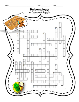 Preview of Paleontology / Geologic Time Scale: Crossword Puzzle