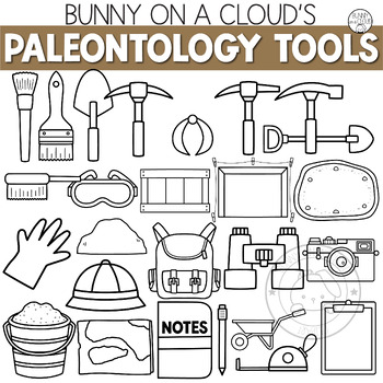 Paleontology Tools Clipart By Bunny On A Cloud By Bunny On A Cloud